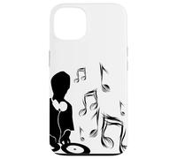Custodia per iPhone 13 DJ con giradischi e note musicali, Drum and Bass, Techno