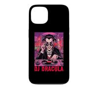 Custodia per iPhone 13 DJ Dracula Vampire Disc Jockey Giradischi Vinili Spooky Spaventoso