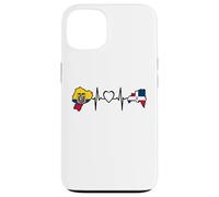 Custodia per iPhone 13 Dominican Ecuadorian Heartbeat Ecuador Flag Heritage