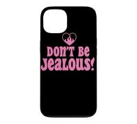 Custodia per iPhone 13 Don't Be Jealous Retro Pink Citazione Grafica