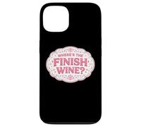 Custodia per iPhone 13 Dov'è la fine Wine Lover Runner Running Race Joke Citazione