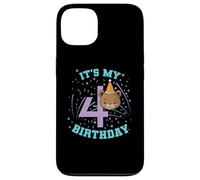Custodia per iPhone 13 È il mio quarto compleanno Teddy Bear Child Girl