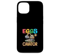 Custodia per iPhone 13 Eggscavator Easter Dinosaur Costruzione Escavatore Ragazzi