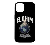 Custodia per iPhone 13 Elohim All Things Are From Him Christian Spanish Bibbia Verse