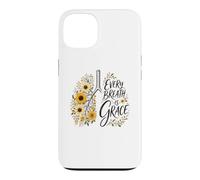Custodia per iPhone 13 Every Breath Is Grace Boho Floral Lungs Autunno Girasoli
