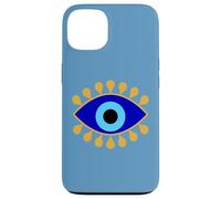 Custodia per iPhone 13 Evil Eye in Blue Golden Nazar Protezione come Boho Spiritual