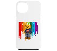 Custodia per iPhone 13 Exceed The Limit New York Teddy Bear- Colorful NYC Boroughs
