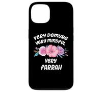 Custodia per iPhone 13 Farrah Personalized Very Demure Very Mindful Farrah Name