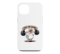 Custodia per iPhone 13 Feel The Gains Duck - Allenamento per sollevamento pesi