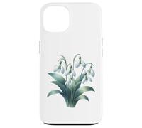 Custodia per iPhone 13 Fiore di nascita di gennaio Botanical Bloom Bucaneve