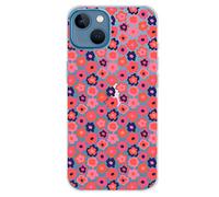 Custodia per iPhone 13 Fiori Oscuri [TPU Silicone Trasparente] per Proteggere il tuo cellulare. [Antiurto - Antigraffio] Cover per iPhone in Silicone Flessibile Trasparente.