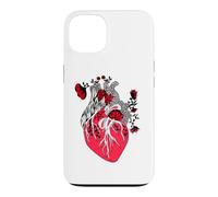 Custodia per iPhone 13 Floral Human Heart Anatomy