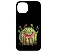 Custodia per iPhone 13 Floral Watermelon Face Whimsical Hawaiian Summer Vacation