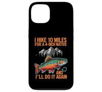 Custodia per iPhone 13 Fly Fishing Brook Trout Hiker Blue Line Native