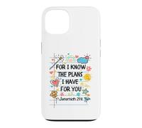 Custodia per iPhone 13 For I Know The Plans I Have For You Christian Back To School