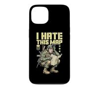 Custodia per iPhone 13 FPS Gamer Funny I Hate This Map Lettore di videogiochi militare