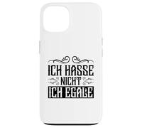 Custodia per iPhone 13 Frase Tedesca Divertente Ich Hasse Nicht Egale
