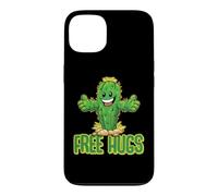Custodia per iPhone 13 Free Hugs - Simpatico cactus da abbracciare con frase