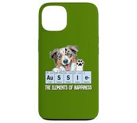 Custodia per iPhone 13 Funny Elements of Happiness Blue Merle Aussie Lover
