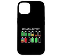 Custodia per iPhone 13 Funny Introvert Humor Energy Level Graphic Anti Social Fun