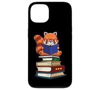 Custodia per iPhone 13 Funny Kawaii Kids Read Books Red Panda Lover