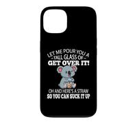 Custodia per iPhone 13 Funny Kids Tall Glass of Get Over It Suck It Up Koala Lover