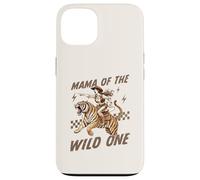 Custodia per iPhone 13 Funny Mom Tiger Riding. Western Cowboy Mama of the Wild One