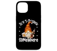Custodia per iPhone 13 Funny Whiskey Dad Gnome Men Quote Its 5 O Clock Somewhere