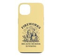 Custodia per iPhone 13 Fuochi d'artificio perché l'omicidio è sbagliato Famiglia retrò