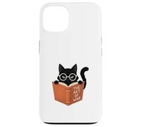 Custodia per iPhone 13 Gatto Nero Legge L'Arte della Guerra Divertente