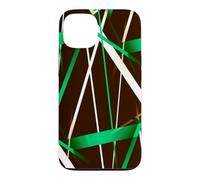 Custodia per iPhone 13 Geometria Urbana Nero Bianco Verde