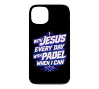 Custodia per iPhone 13 Gesù ogni giorno padel quando posso