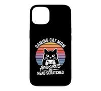 Custodia per iPhone 13 Gioco Gatto Mamma Colpi Alla Testa E Graffi Testa Gamer