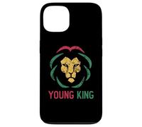 Custodia per iPhone 13 Giovane re africano Lion Boy Black History Month Ragazzi africani