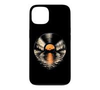 Custodia per iPhone 13 Giradischi Vinile Montagne Escursionisti DJ Retro