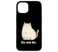 Custodia per iPhone 13 Go And Die Funny Cat Meme Evil Cat Dark Humor Hipster