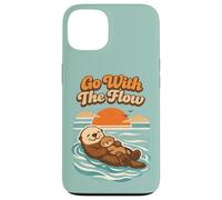 Custodia per iPhone 13 Go With The Flow Sea Otter Retro Animal