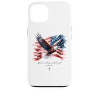 Custodia per iPhone 13 GOD is Not Finished Yet - Vintage Watercolor Eagle 1776