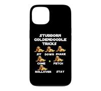 Custodia per iPhone 13 Goldendoodle testardo Trucchi divertenti Barzellette sarcastiche sul cane