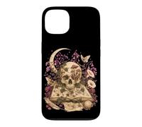 Custodia per iPhone 13 Gothic Botanical Skull Moon Grimoire Dark Academia Book Love