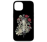 Custodia per iPhone 13 Gothic Floral Skeleton Hand Syringe Funny Nurse