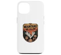 Custodia per iPhone 13 Grafica del distintivo Wilderness, The Mountains Are Calling