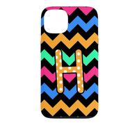 Custodia per iPhone 13 Grafica monogramma lettera H a pois
