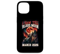Custodia per iPhone 13 Grafica retrò I Saw The Blood Moon 2026 Howling Wolves