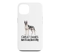Custodia per iPhone 13 Great Dane Dog Cuore di un leone, dimensioni di un pony