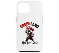 Custodia per iPhone 13 Greenland Flag Bear Support Greenland Is Not For Sale