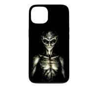 Custodia per iPhone 13 Grigio Alien Face spaventoso extraterrestre UFO Horror Art