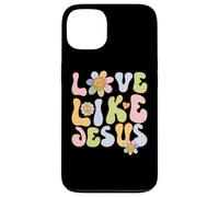 Custodia per iPhone 13 Groovy Love Like Jesus Religious God Christian Graphic
