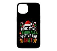 Custodia per iPhone 13 Guardami mentre sono tutta festosa e un Natale merdamente divertente