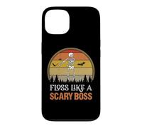Custodia per iPhone 13 Halloween Filo interdentale scheletro filo interdentale come un capo spaventoso